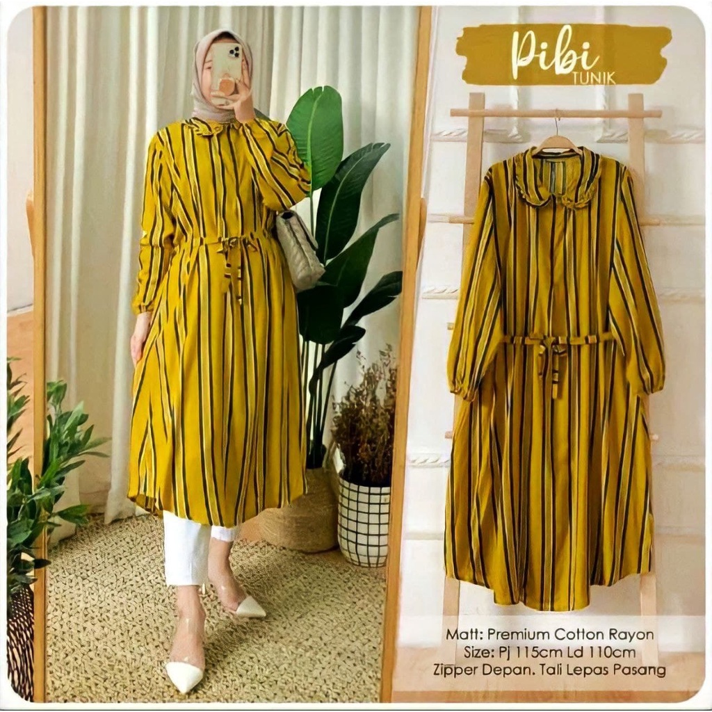 Tunik Wanita Rayon Viscose Premium Baju Tunik Wanita Terbaru Lengan Panjang Busui LD 110 cm