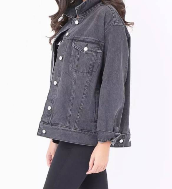 JAKET JEANS CEWEK MURAH JUMBO OVER SIZE M - XXXL LD 122cm MUAT 100KG