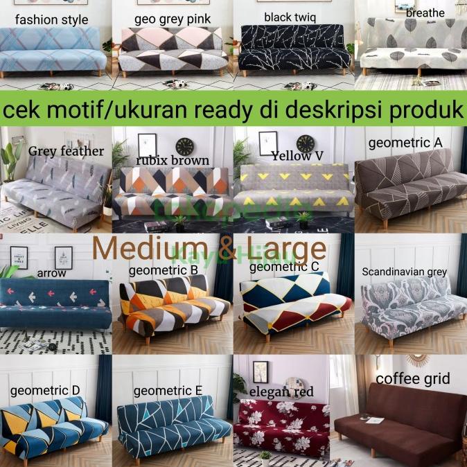 Cover/Sarung Sofa Bed Import Kain Penutup/Pembungkus Sofa Bed Stretch