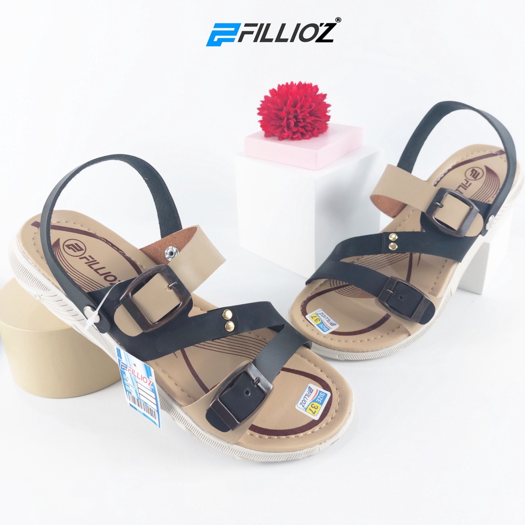 Sandal Wanita Terbaru Let Gesper Tali Anti Slip Fillioz FT23 Original