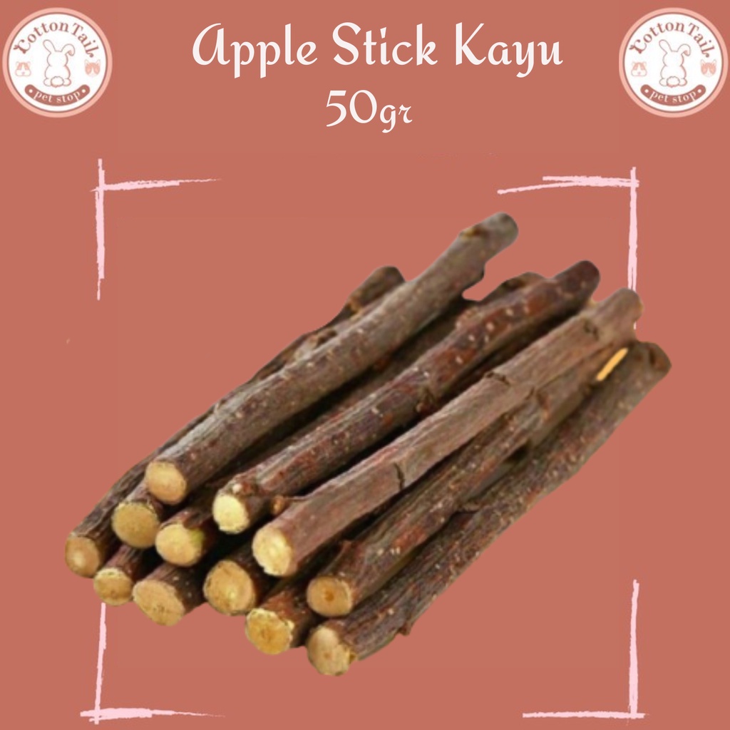 Mainan Gigit Apple Stick Kayu Untuk Hamster Kelinci Guinea Pig 50gr