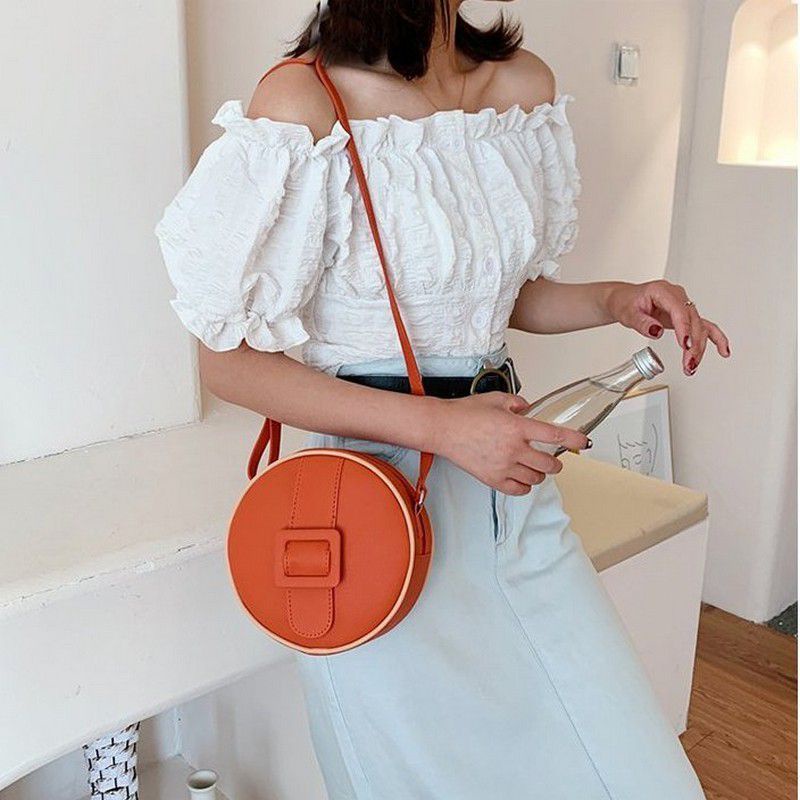 Tas Selempang Wanita - Tas Wanita Bulat Belt - Tas Wanita Import warna-warni lucu