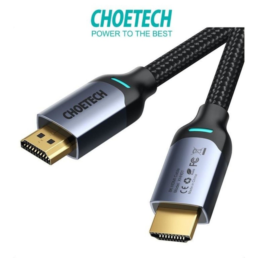 CHOETECH Kabel HDMI ke HDMI 2.1 Gold Plated 8K 60Hz 2 Meter - XHH01 - Black