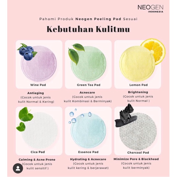 NEOGEN Dermalogy - Bio Peel Gauze Peeling Sachet isi 1 pcs - Lemon / Wine / Green Tea JB