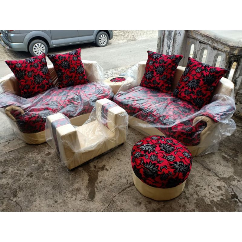 SET Kursi SOFA Minimalis + Meja Kaca TERLARIS Khusus Surabaya / Sidoarjo