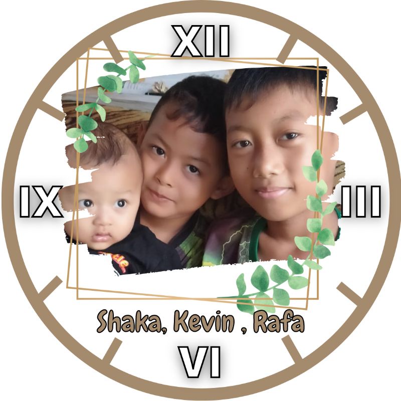 Jam dinding custom foto - jam dinding custom hadiah pernikahan - jam dinding custom hadiah ulang tah