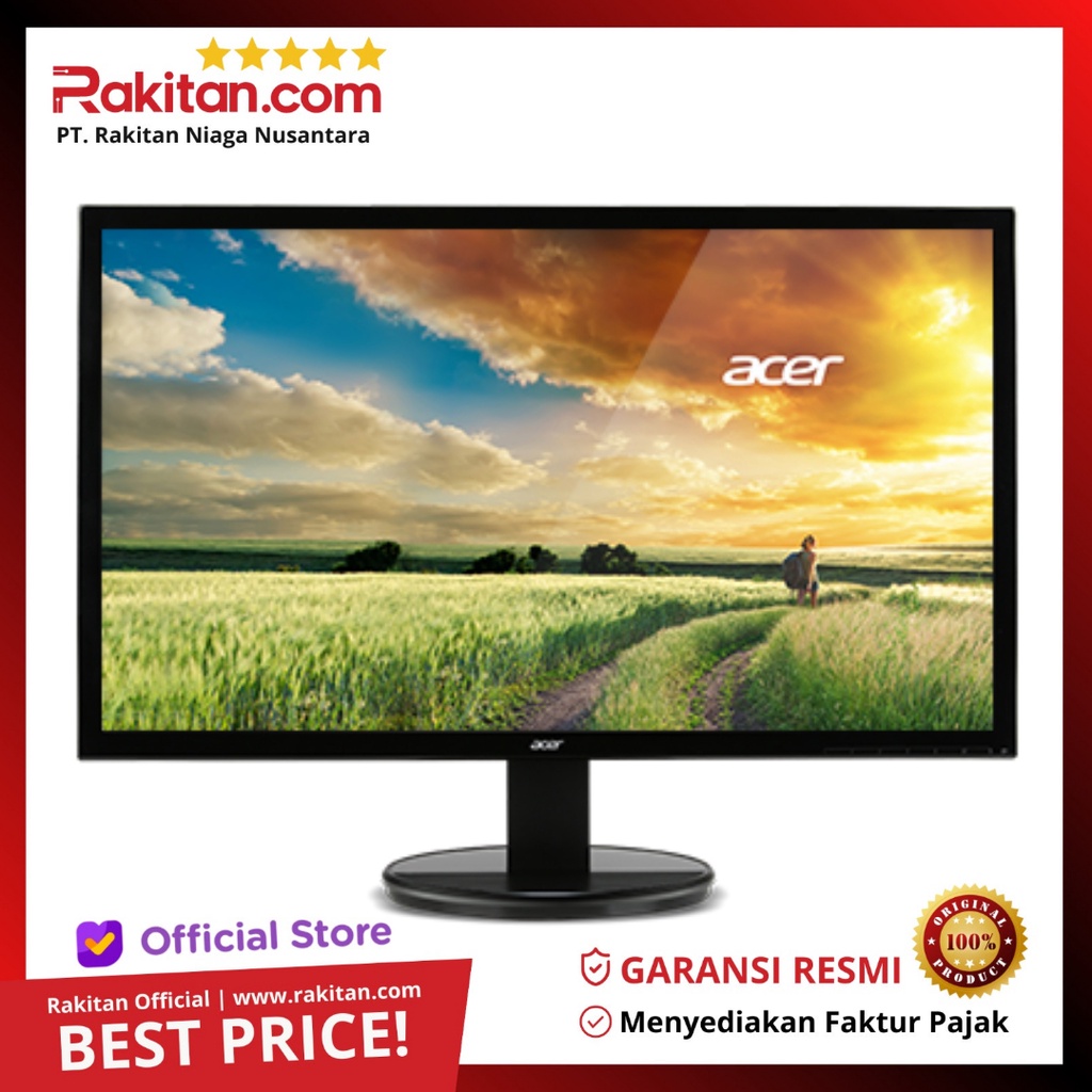 Jual Monitor Acer K202HQL 19.5 inch Led Wide Screen 1366x768 VGA HDMI