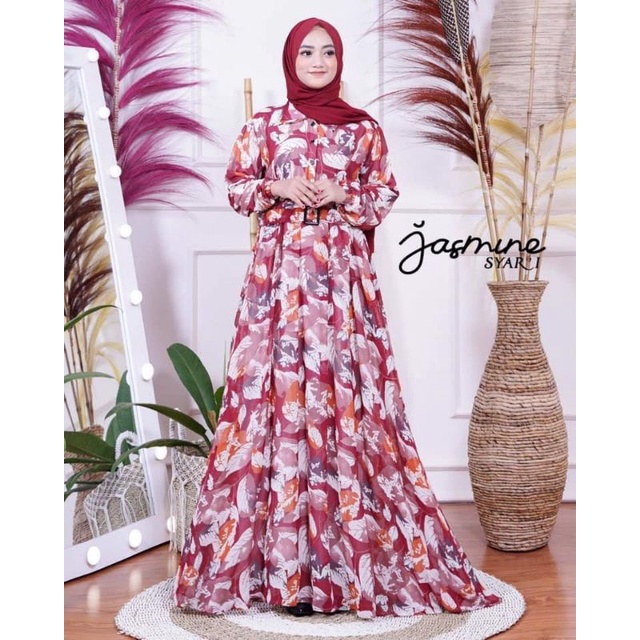 Gamis Jasmine Syari (Gamis Only) Gamis ORI || Gamis Cantik