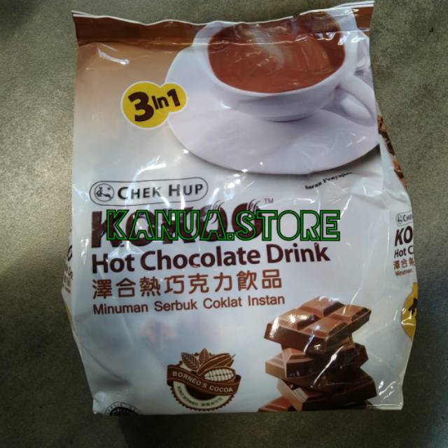 

chek hup hot kokoo chocolate drink 15x40gr minuman cokelat bubuk