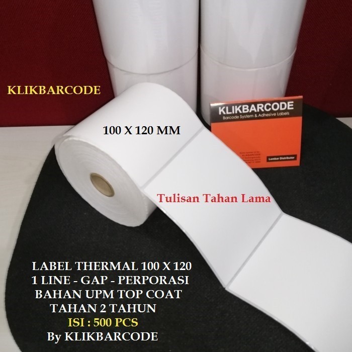 

PROMO Label Barcode Direct Thermal 100x120 100 x 120 mm isi 500 pcs Grosir