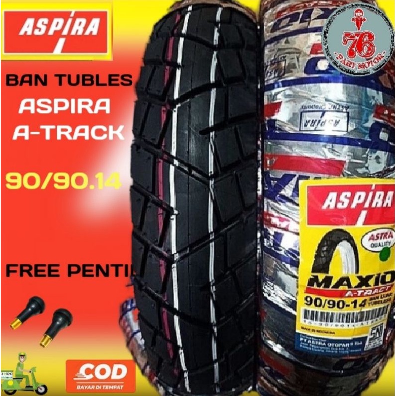 BAN TUBELESS ASPIRA MAXIO A-ATRACT 90/90.14 ban motor matic