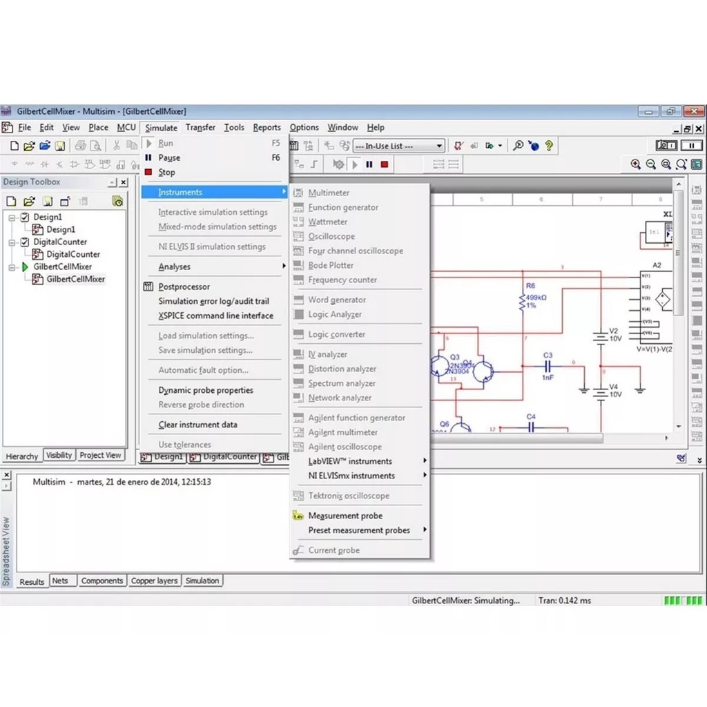 NI Circuit Design Suite 14.3 Profesional Circuit Simulator lisensi Full version Software aplikasi NI Multisim &amp; Utilboard NI Circuit Design Suite v14