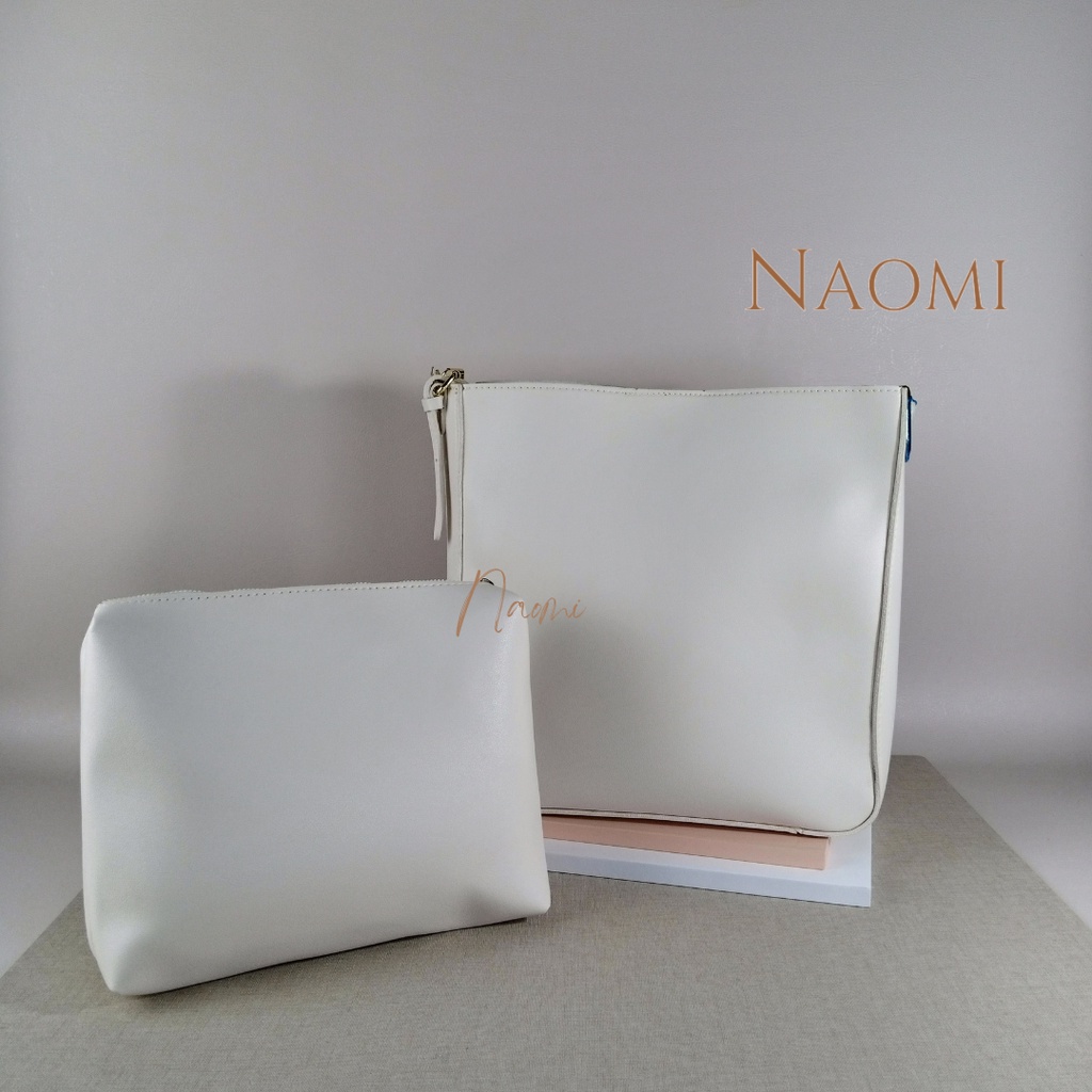 NAOMI - Poppy Shoulder Bag Import Premium Bag - Tas Bahu Wanita Kulit Sintetis - Tas Kerja - tas Besar - Big Size - tas naomi - naomi bag - women bag