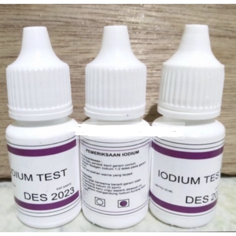 Iodine / Iodium Test 10ml per pcs Stock banyak