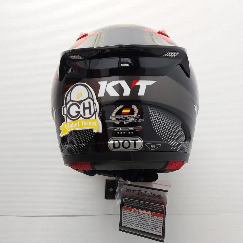 HELM FULL FACE KYT RC7 RC-7 RC SEVEN MOTIF #15 SPAIN BLACK