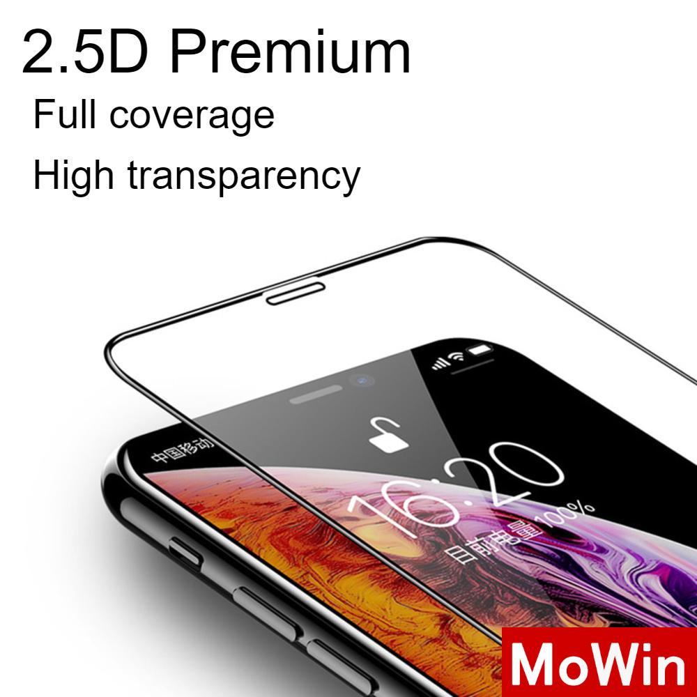 Mowin - 2PCS iPhone Tempered Glass Protective Film Screen Protectors Full screen Full coverage 9HD Hardness Xr 7plus SE2020 MAX Pro Max iphone XS 8plus 11