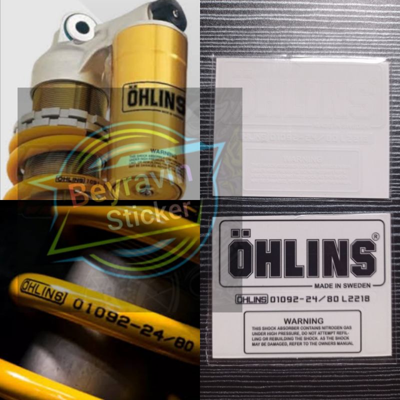 Sticker shock stiker Ohlins