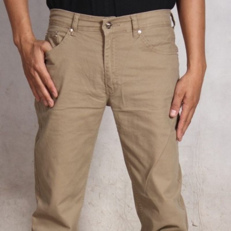 Celana Kanvas Casual Panjang Pria / Celana Chinos Pria Standar Original