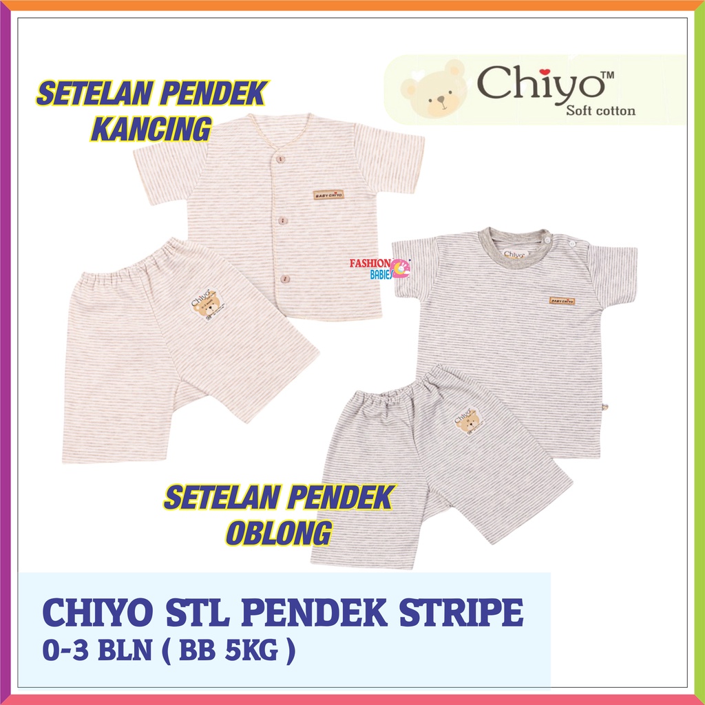 ❤ Baby Fashion ❤ CHIYO SETELAN OBLONG LENGAN PENDEK SML / BAJU PENDEK BAYI / MOTIF LITTLE STRIPE