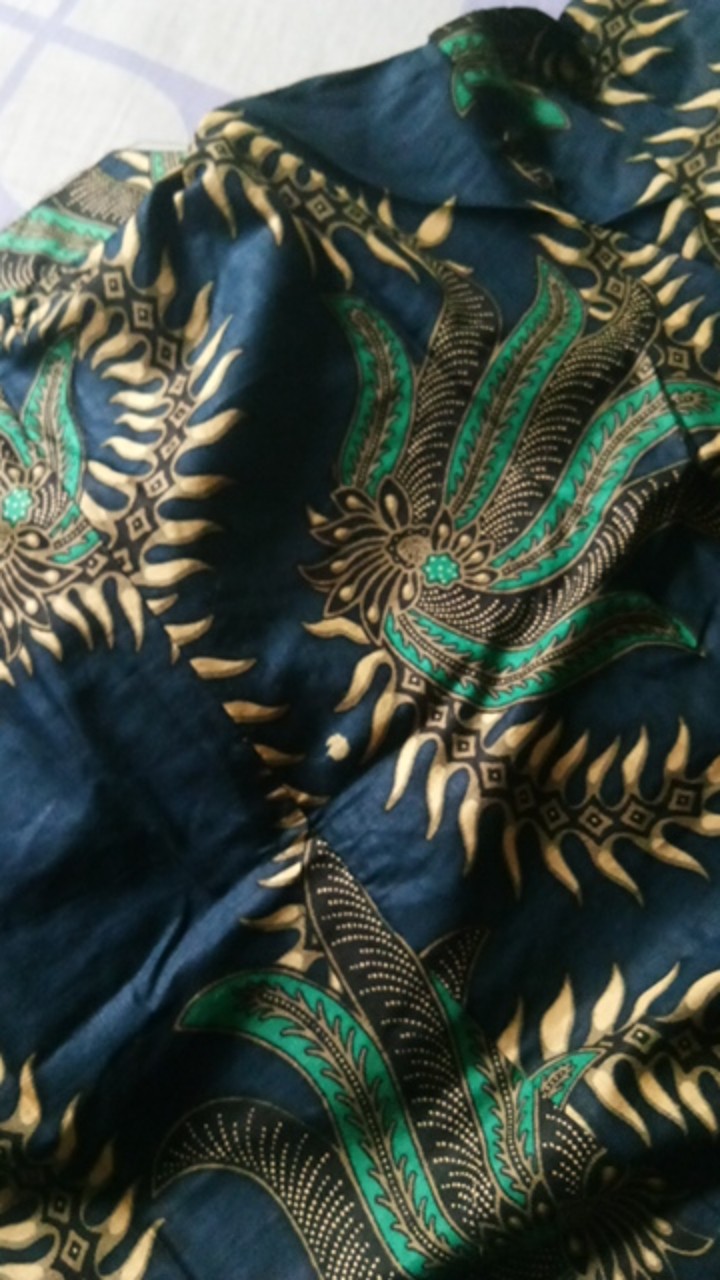 Batik Tunik Shibori Jumputan Terbaru Size S-2l / Hrb026 Yelbor Navbor / Biru Putih / Original..