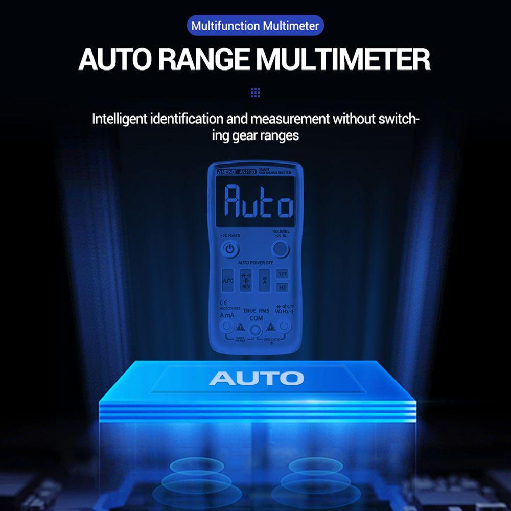 Solighter Digital Smart Multimeter ANENG AN113B Auto-Ranging Dengan Temperature Tester Digital Profesional Meter