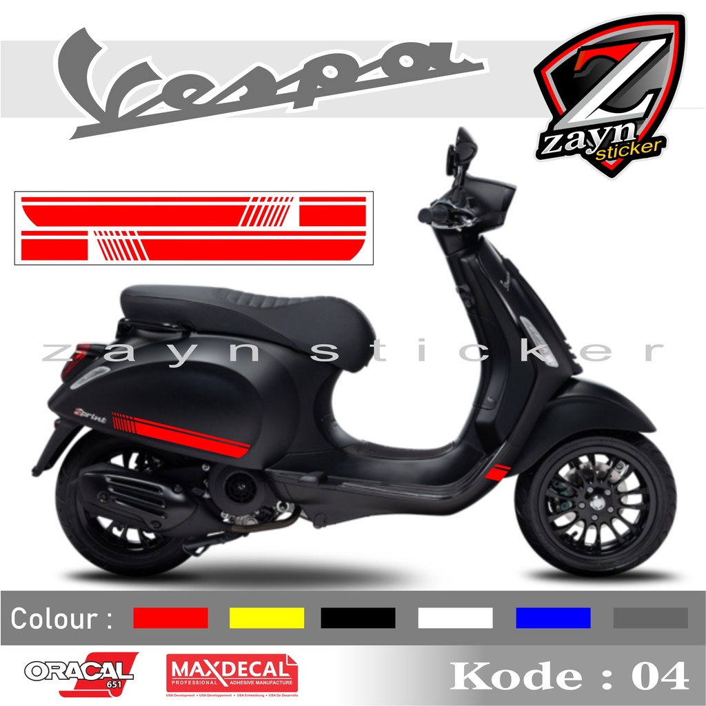 TERMURAH, STIKER LIST CUTTING STICKER STRIPING MODEL VESPA LX 125 04