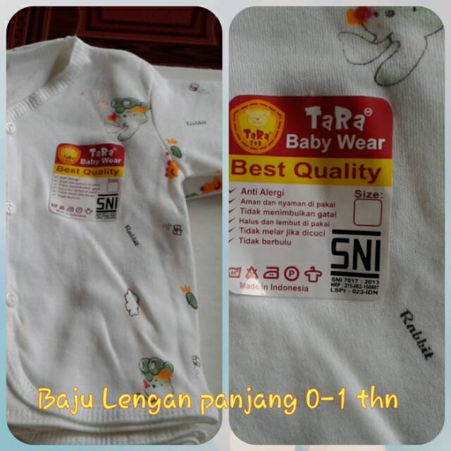 Baju atasan kaos lengan panjang baby bayi anak merk tara
