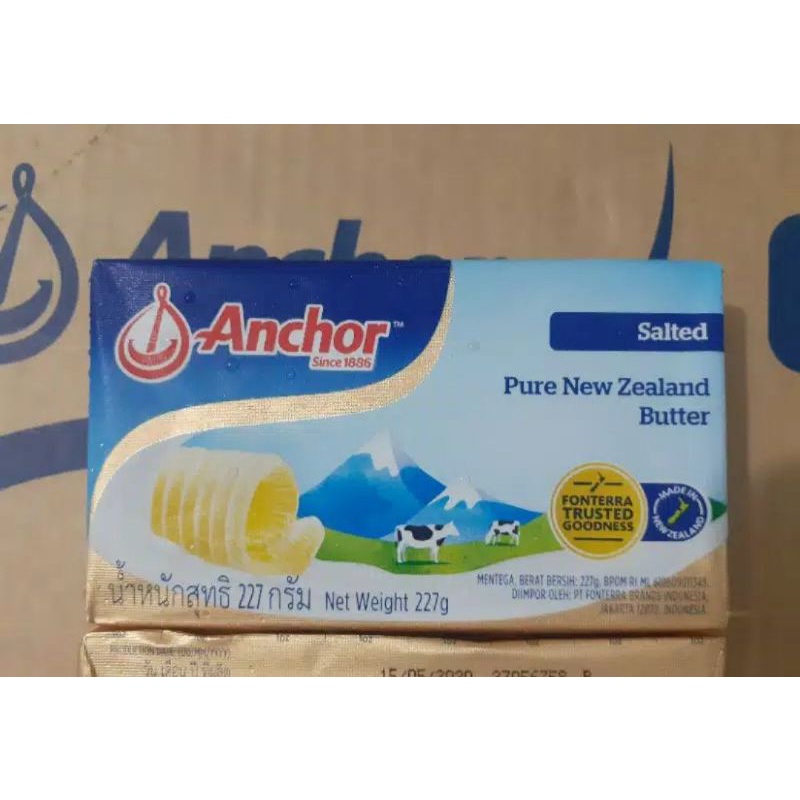 

anchor salted butter 200 gram. butter salted + tinwal