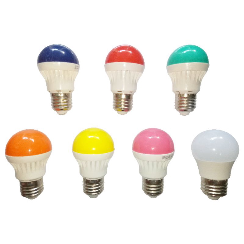 Lampu Tidur LED BULAT Warna Warm White 1 watt Merah Hijau Biru Kuning Putih 3w 5watt Fitting Lampu Saklar