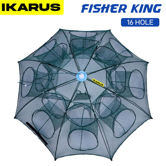 IKARUS Jaring Ikan 16 Lubang / Bubu Ikan / Perangkap Ikan 16 Hole
