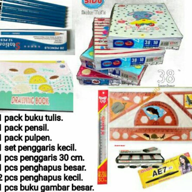 

Tidak Diragukan.. 8 IN 1 PAKET PERLENGKAPAN BUKU SEKOLAH / ALAT TULIS SEKOLAH MURAH
