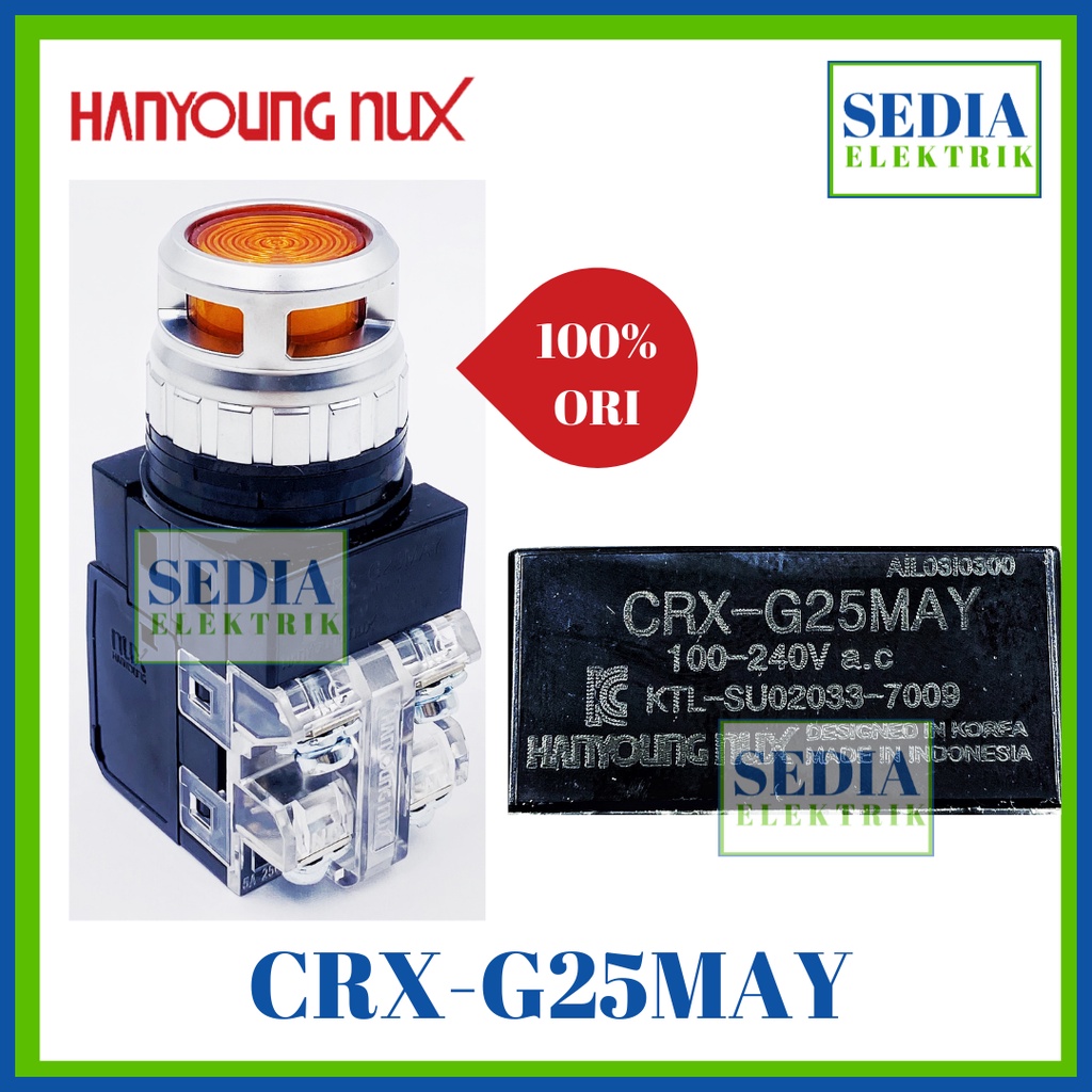 Hanyoung Push Button Lamp CRX-G25MAY CRX-G25MAR CRX-G25MAG CRX G25MAY G25MAG G25MAR