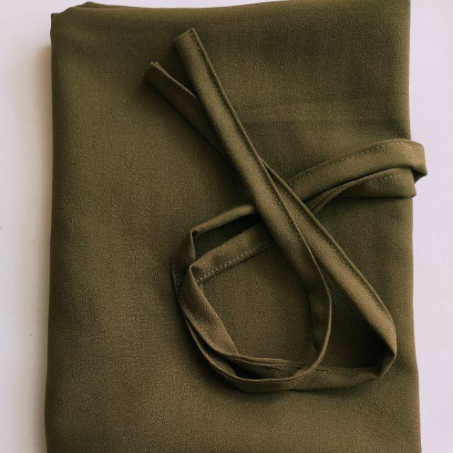 Bergo maryam premium diamond / Hijab Instan bergo maryam tali nonpet-Army