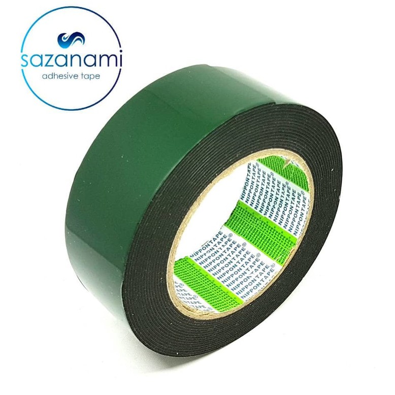 Nippon Double Tape Foam 2 44mm X 5m Double Tape Hijau Busa 3m Hitam Shopee Indonesia