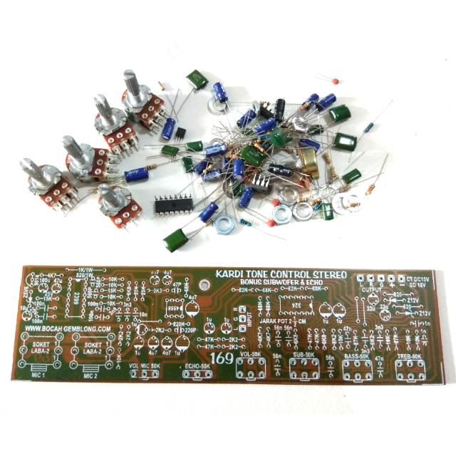Stereo Tone Control Subwoofer Echo Mic 169 DIY kit