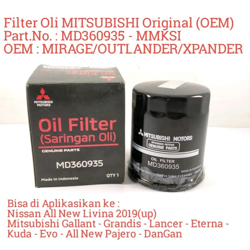 Jual Oil Filter Oli MITSUBISHI OEM Outlander Original MD360935 MMKSI