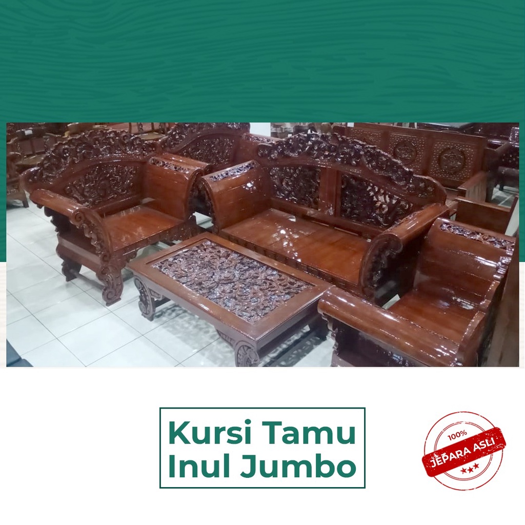 Kursi Tamu Kayu Jati Jepara - KT INUL JUMBO