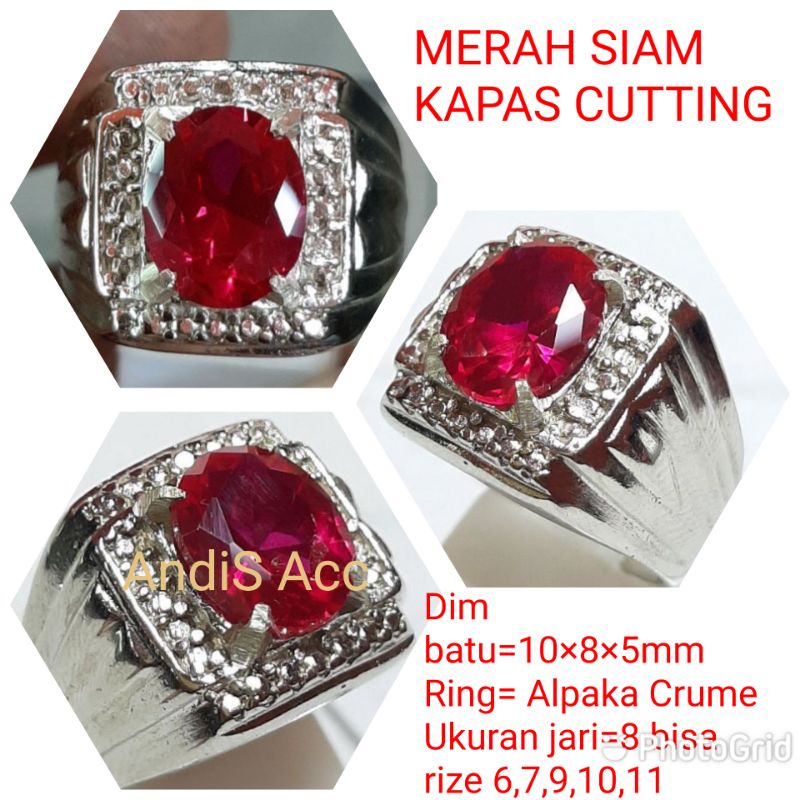 CINCIN BATU MERAH SIAM KAPAS