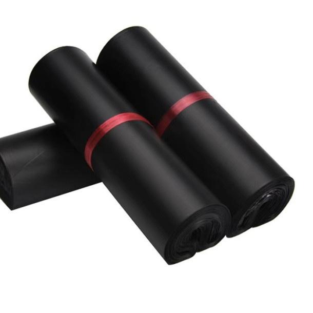 

♛ PL17 - Kantong 17x30 Cm Plastik POLYMAILER Warna Hitam Tebal Premium Packing online ₪