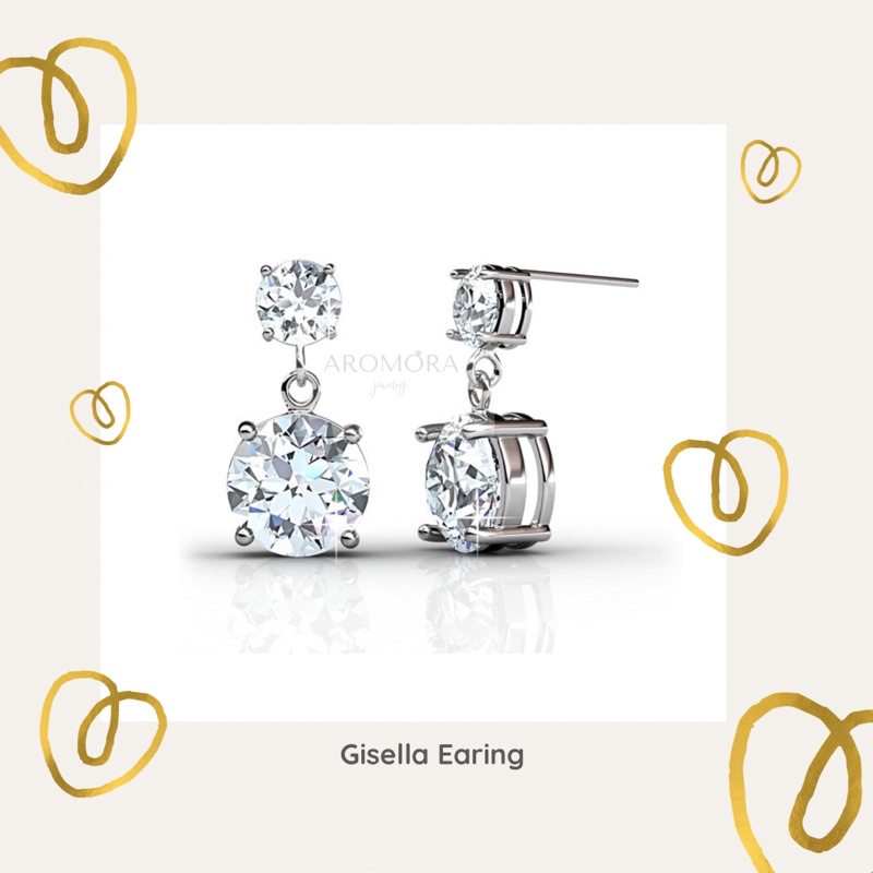 Gisella Earing/Anting silver/Anting Lapis Emas