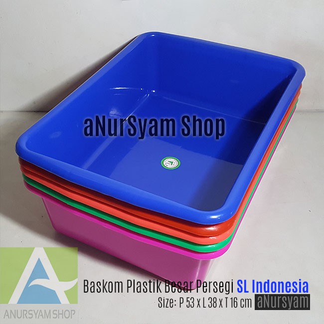 Baskom Plastik  Besar  Baskom Plastik  Kotak  SL 53 x 28 x 