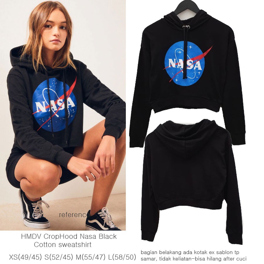 nasa crop top hoodie