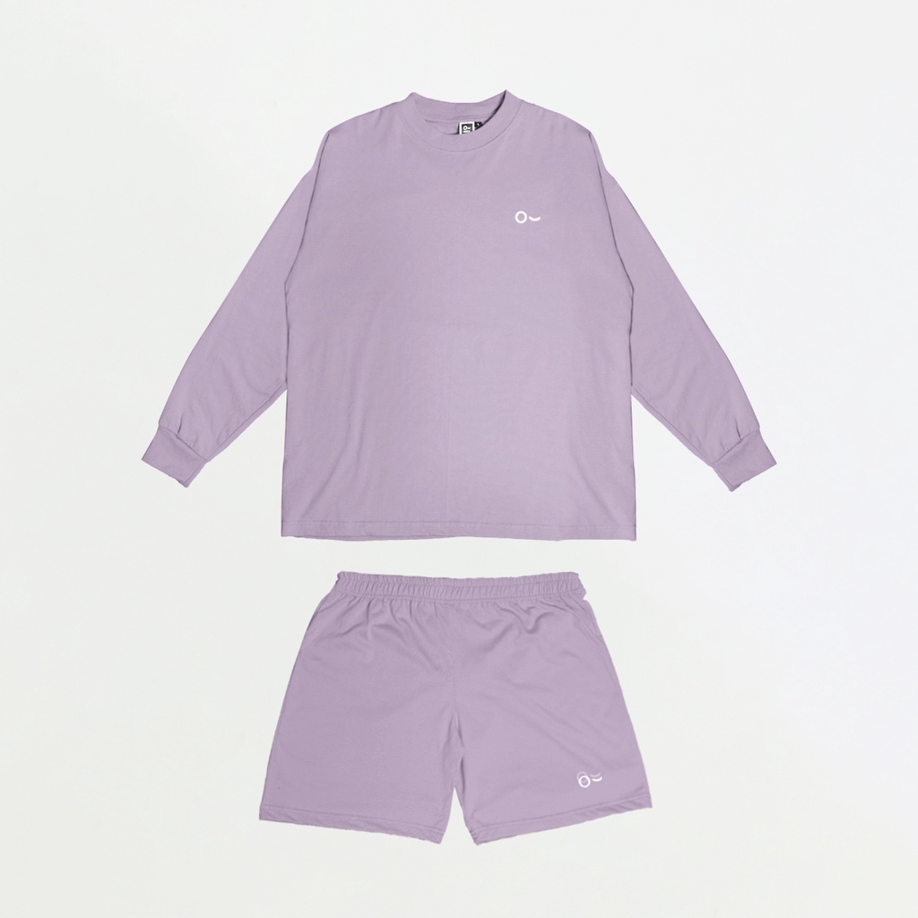 John &amp; Jill Oversize Long Sleeve &amp; Short Pants - Basic Set_