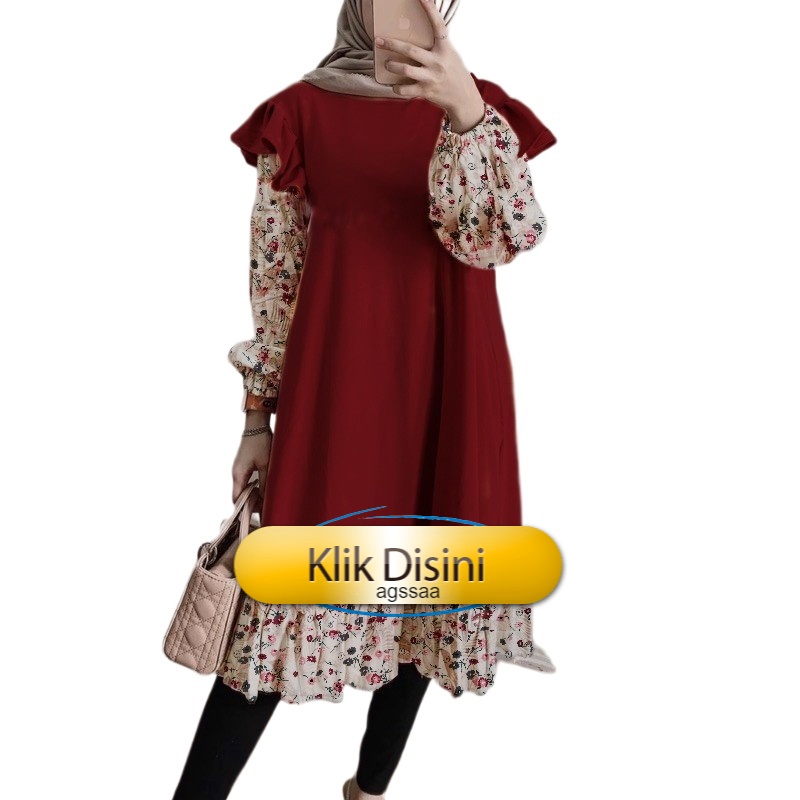 fashionista modern ootd outfit of the day tuniku adem #tunikmurah ananda muslimah kekinian hijab tun