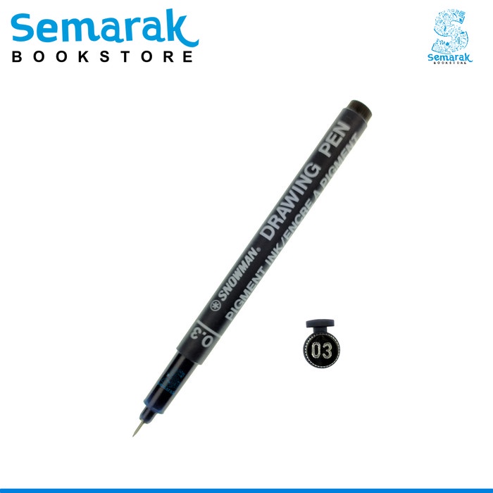 

Pendrawing- Snowman Drawing Pen 700 0.3 - Hitam -Drawing-Pen.
