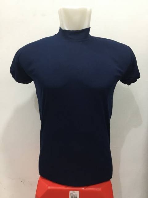 BP (COD)kaos hitam polos kerah tinggi/kaos hitam polos/kaos kerah tinggi putih polos