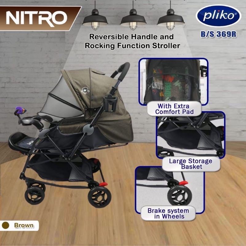 Stroller Pliko B/S369R / Kereta Dorong Baby