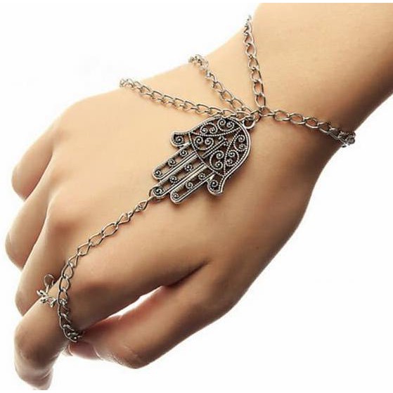 Ready  Gg0164 - Gelang Rantai Sambung Cincin Model India Bohemian