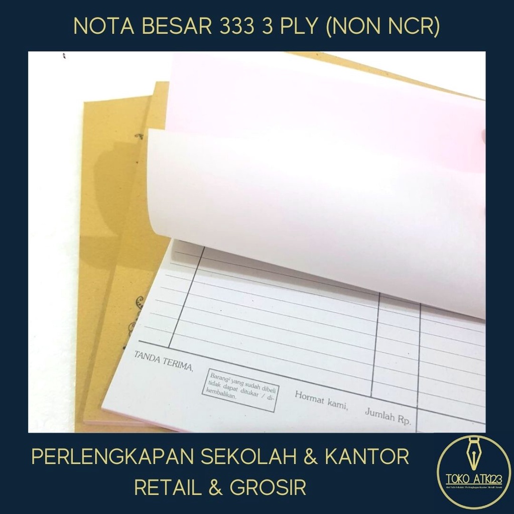 Nota Besar 2 Ply Merk 333 / Rankap 2 / Putih Putih