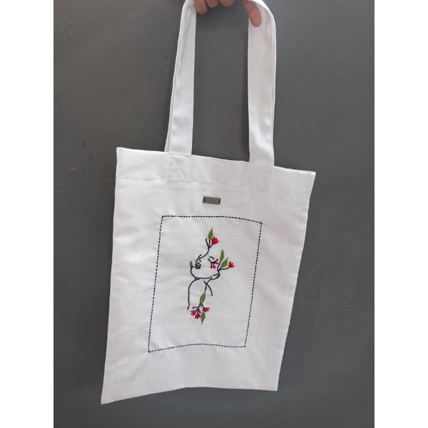 cutie tote bag Handmade embroidery SOLOVAHANDMADE